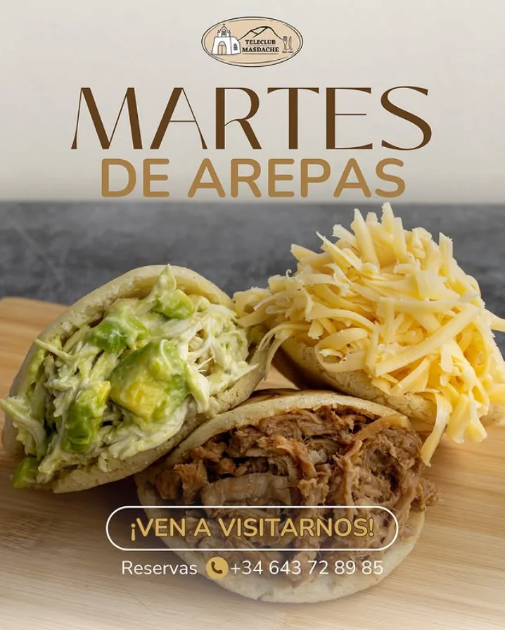 Cartel: martes de arepas