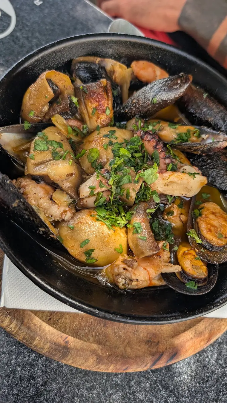 Cazuela de champiñones con papas